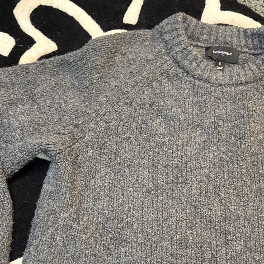 Banana Republic Charcoal Chunky Knit Pullover - Picture 5 of 6